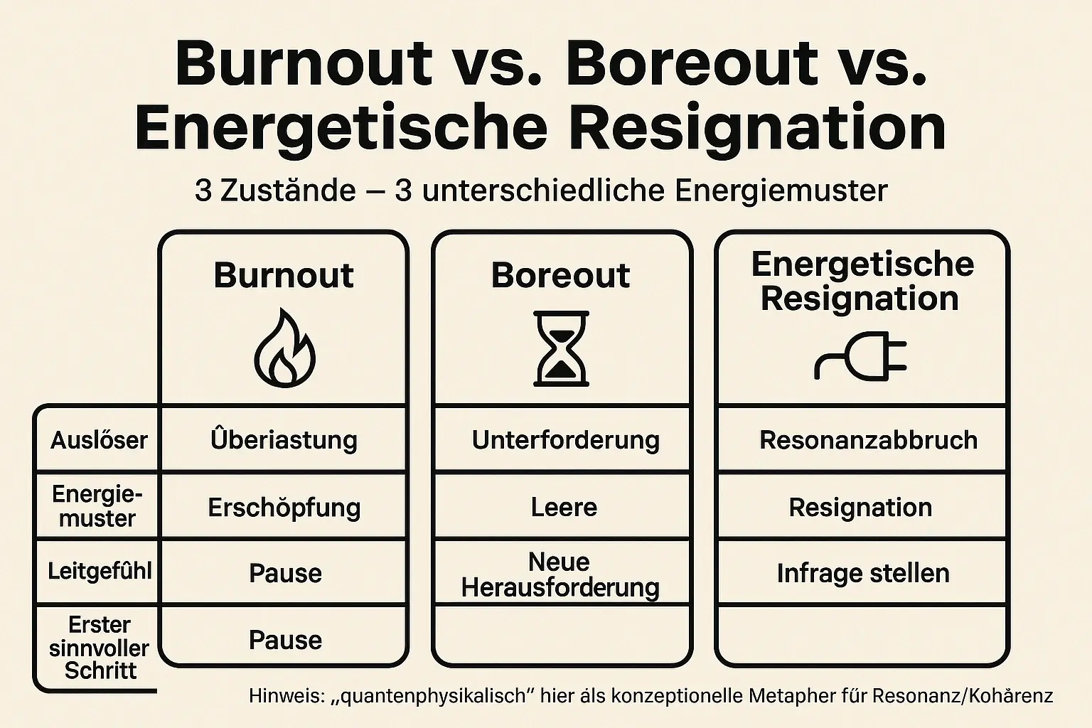 Ein Blick, drei Muster: Überlastung, Unterforderung oder Resonanzabbruch