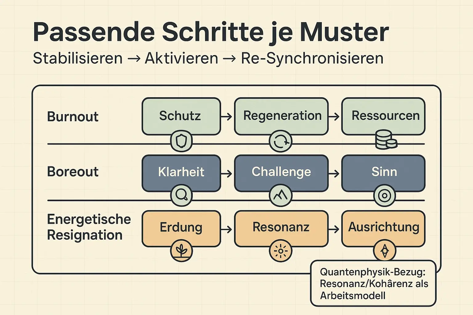 Roadmap drei Muster und erste Schritte